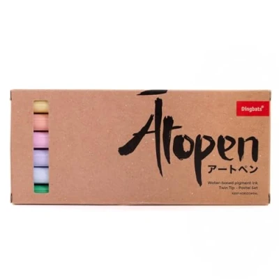 Imagen de Dingbats Ātopen Rotuladores Doble Punta Anti manchas Fineliner Boligrafos, Pincel de Colores para Caligrafía, Journal Pastel Set