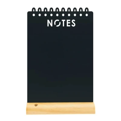 Imagen de Securit Silhouette Notes Pizarra de mesa, base madera, incluye rotulador tiza