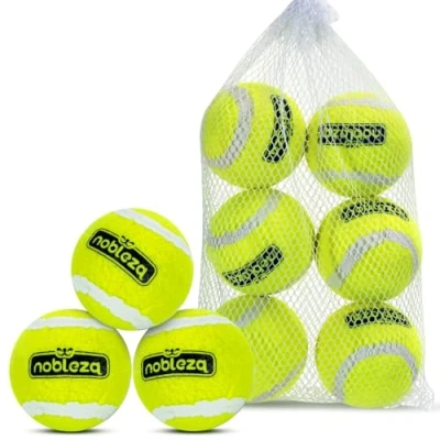 Imagen de Nobleza Pelota Perro, 6 Pack Interactiva Pelotas Tenis para Perros, de Caucho Natural, Juguetes Perros Duradera y Elástica Pequeños Medianos 6.35cm