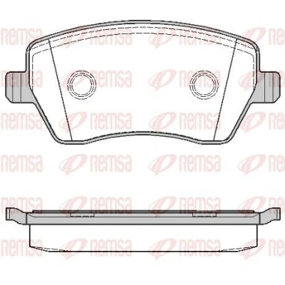 Imagen de REMSA 0987.00 Juego de pastillas freno Eje delantero con lámina adhesiva, tornillos accesorios RENAULT: Clio 3, Megane 4, 4