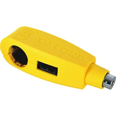 Imagen de OXFORD Products LK301 Cerradura de palanca para motocicleta y scooter, color amarillo