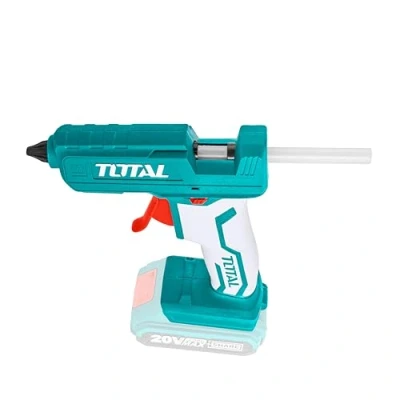 Imagen de TOTAL Pistola de Pegamento a Batería P20S 20 V Calentamiento en 60 segundos Diámetro 11,2 mm Ideal para Carpintería y Artesanía Incluye 3 Barras