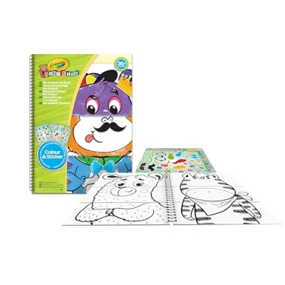 Imagen de CRAYOLA, Mini Kids, Álbum Combina y Colorea con 30 Páginas 3 Hojas de Pegatinas, Actividad Creativa para Niños Niñas a partir años, 81 1527G