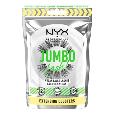 Imagen de NYX Professional Makeup Jumbo Lashes Extension Clusters, Pestañas postizas, hasta 12H duración, Bandas invisibles, Reutilizables x15, veganas
