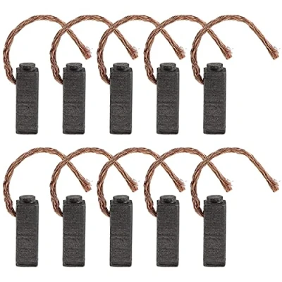 Imagen de EMSea 5 pares de escobillas carbón x 6 14 mm motor piezas repuesto universales herramienta eléctrica para amoladora angular lijadora orbital