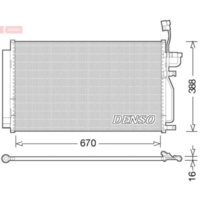 Imagen de DENSO DCN15002 Condensador con secador R 134 a CHEVROLET: Captiva