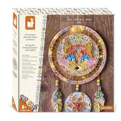 Imagen de Janod Atrapa Abejas con Luz para Crear y Colgar Hilos Ensartados Pilas Incluidas Les Ateliers Déco Bricolaje Kit de Ocio Creativo Infantil A Partir 8 años (JURATOYS J09161)