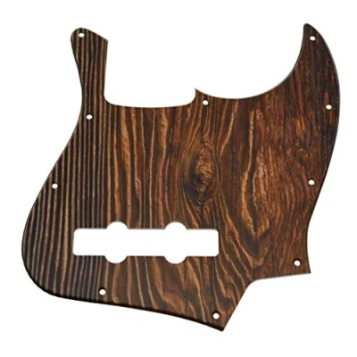 Imagen de Dopro Golpeador de plástico impreso en 3D Jazz Bass para Estados Unidos/mexicanos 4 cuerdas FD patrón madera