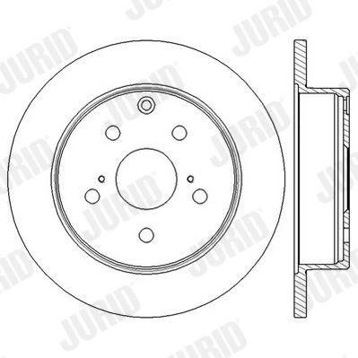 Imagen de JURID 562601JC Disco de freno 281 12 5 macizo revestido sin tornillos TOYOTA: RAV4 III SUV, IV SUV