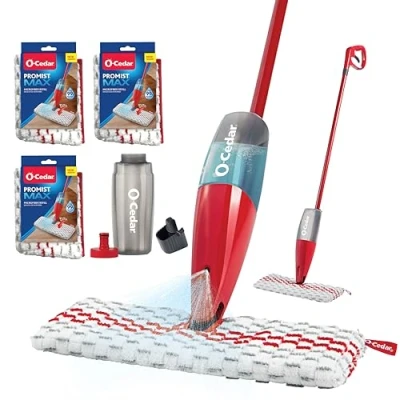 Imagen de O Cedar ProMist MAX Fregona con 3 recambios adicionales, color rojo