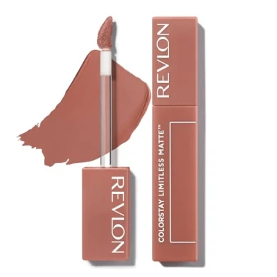 Imagen de Revlon ColorStay Limitless Matte, Pintalabios Mate de larga duración, Fórmula Vegana, No Budge Ligera/Cómoda, Resistente al Agua, Tono 001 Beauty Sleep