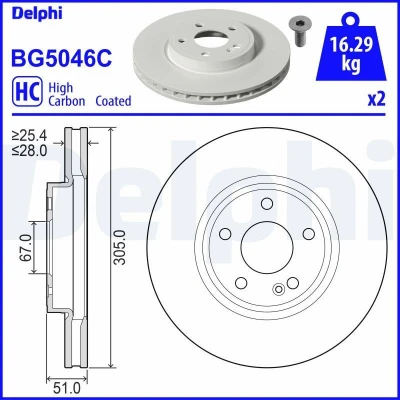 Imagen de Disco de freno DELPHI BG5046C