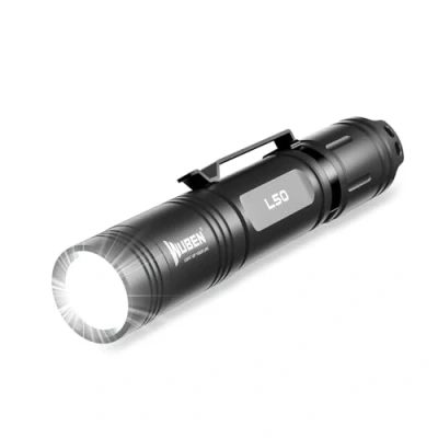 Imagen de WUBEN L50 linterna 1200 Lumens USB Recargable LED Alta Potencia,IP68 Impermeable táctica policía con Función de Memoria,5 Modos para Camping Montañismo Senderismo Emergencia