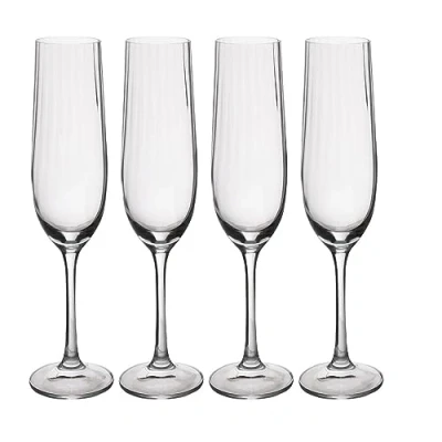 Imagen de Mikasa Treviso copas de cristal, 190 ml, juego 4 sin plomo, champán con efecto ondulado para celebraciones
