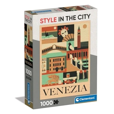 Imagen de Clementoni Style In The City Venezia Puzzle De 1000 Piezas, Rompecabezas Adultos, Entretenimento, 39846, Multicolor