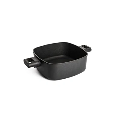 Imagen de Woll Diamond Logic XR Cacerola cuadrada con 2 asas laterales (inductiva, 28 x cm, 11 cm de alto, mango extraíble, apta para todo tipo fuegos, aluminio fundido, revestimiento