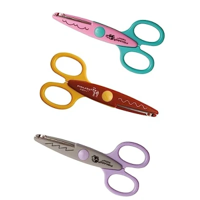 Imagen de FISKARS Set 3 tijeras para niños 4+ KIDZORS dentadas animales del zoo diseños surtidos