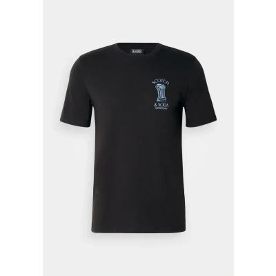 Imagen de Scotch &amp; Soda LEFT Chest Artwork Camiseta estampada, Hombre, Talla: Small, Black