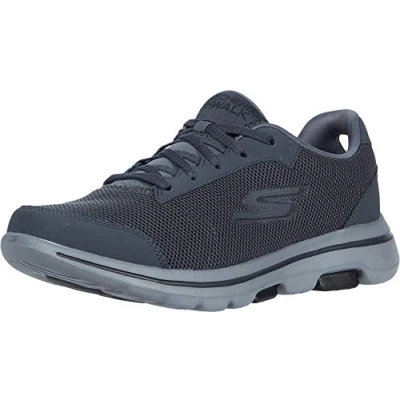 Imagen de Skechers Men&#039;s Go 5 Demitasse Textured Knit Lace Up Performance Walking Shoe