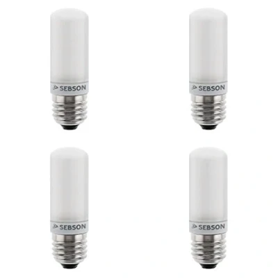 Imagen de SEBSON Bombilla LED E27 4W Equivalente a 35W 400 Lúmenes Blanco Cálido 3000K No Regulable Angulo de Haz 280 230V Juego 4