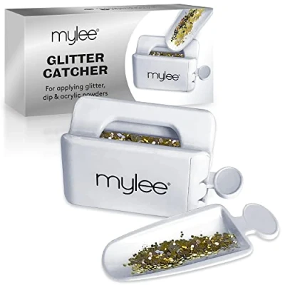 Imagen de Mylee Recogedor de Purpurina, Recolector polvos con Dos Bandejas, Purpurina y Inmersión, Reciclaje Polvo inmersión uñas, Dips, Vegano Cruelty Free