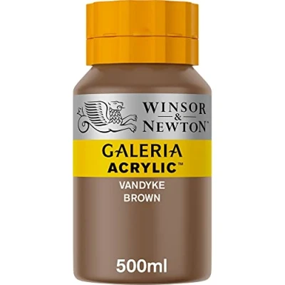 Imagen de Winsor &amp; Newton Galería Pintura Acrílica , 500 ml, Marrón (VanDyke Brown)