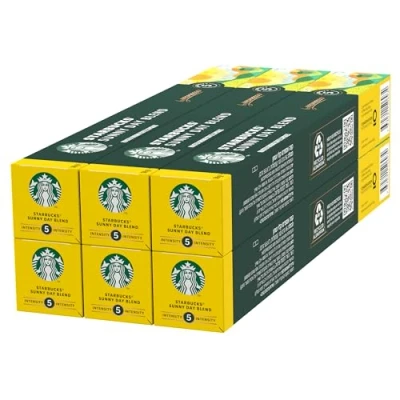 Imagen de STARBUCKS Sunny Day Blend de Nespresso, Cápsulas Café Tueste Suave 6 x 10 (60 Cápsulas)