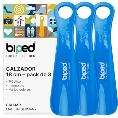 Imagen de biped juego de 3 calzadores plástico calzador 18 cm fabricación alemana z1570(azul)