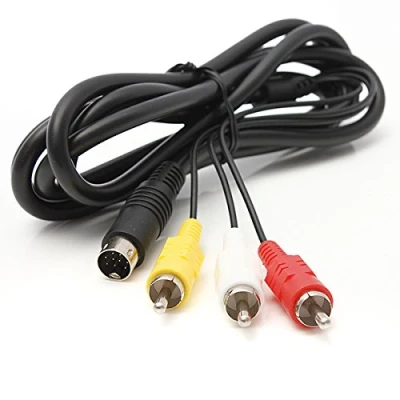 Imagen de Link e : Cable de Conexion Audio Vídeo RCA Compatible con la Consola SEGA Megadrive/Genesis 2 (No 1)