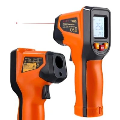 Imagen de Toaren Termómetro Infrarrojo, 58 1112 ℉ ( 50 ℃ 600 ℃) Pistola de Temperatura Láser Digital Laser IR Sin Contacto con Pantalla LCD, Emisividad Ajustable, para Cocina Barbacoa Congelador Industrial