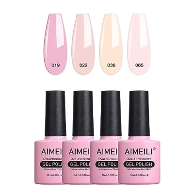 Imagen de AIMEILI Kit De Esmaltes Semipermanentes Para Uñas en Gel UV LED Soak Off Colores La Mezcla Set 4 X 10ml 17
