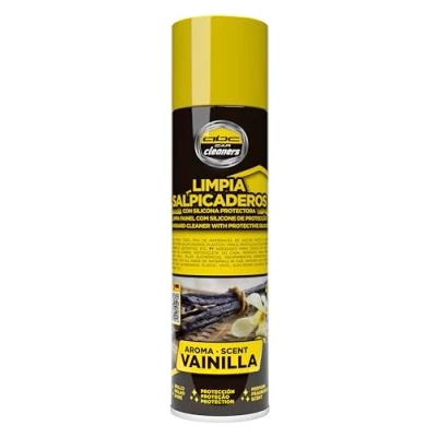Imagen de ABC CAR CLEANERS MOT60002 Spray Limpia Salpicaderos Aroma Vainilla con Silicona Protectora, 250 ml, Amarillo