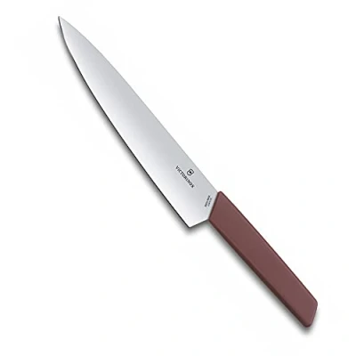 Imagen de Victorinox Swiss Modern Cuchillo de trinchar ce acero con filo recto, apto para lavavajillas, color rojo