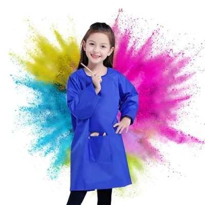 Imagen de NO Delantal Pintura Infantil Delantales de Niño Impermeable Niños Mangas Largas para Artes y Manualidades Hornear Cocina 6 10 Años