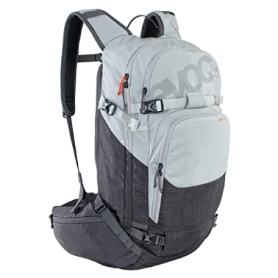 Imagen de EVOC Mochila all mountain LINE 30 (SISTEMA NEURALITE, compartimento separado para avalanchas con plan de emergencia, principal fácil acceso, BODDY HUGGING), plata/gris carbón moteado
