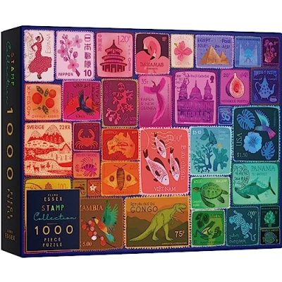 Imagen de Elena Essex Puzzles de 1000 Piezas para Adultos Colección Stamp Puzzle Colorido del gradiente Arco Iris tamaño 68x49cm