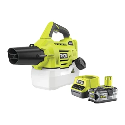 Imagen de RYOBI Nebulizador 18V ONE+ con Batería 5,0 Ah y Cargador de 2,0 A Depósito 2L Tratamiento Plantas, Control Plagas, Desinfección Superficies, Eliminación Malas Hierbas RY18FGA 150