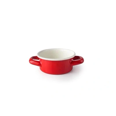 Imagen de IBILI Cazuelita Fraise 10 x 5 cm Acero Esmaltado Vitrificado Estilo Vintage Artesanal