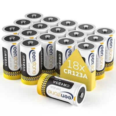 Imagen de Keenstone CR123A Pilas Desechables 3V 1600mAh 18PCS Batería para Linterna, Cámara Digital, Videocámara, Juguetes, Antorcha, No USA en Arlo