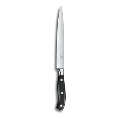 Imagen de Victorinox Grand Maître, cuchillo profesional para filetear, hoja extra afilada, afilado recto, 20 cm, mango de plástico, acero inoxidable, negro