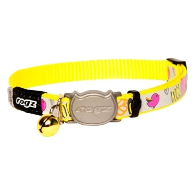 Imagen de Rogz Reflectocat Collar, 20.3 cm 30.8 cm, Amarillo/Rosa
