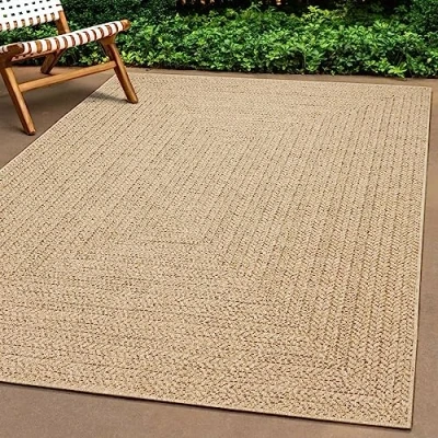 Imagen de Teppich Traum Alfombra Exterior Moderna Resistente Aspecto de Yute a la Intemperie balcón jardín terraza 140x200 cm