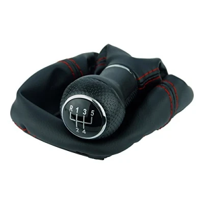 Imagen de L &amp; P Car Design L&amp;P A254 0 Funda para palanca de cambios (5 marchas, 12 mm, compatible con VW Golf 4 IV, plug play, repuesto 1J0711113)