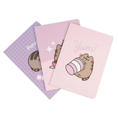Imagen de Grupo Erik Pack cuadernos A6 Pusheen Bloc de notas distintos diseños Kawaii 3 Libretas A6, Libreta Cuaderno pequeña Material escolar y Papeleria