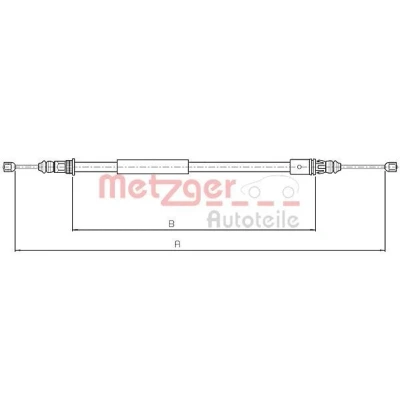 Imagen de METZGER 10.4713 Cable de Freno Mano Atrás izquierda, derecha, derecha 1505/1233 Discos COFLE PEUGEOT: 106 II Hatchback