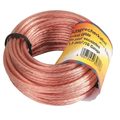 Imagen de Cable audio Hama 00205142, 2 x 1.5 mm², 10 m, Transparente