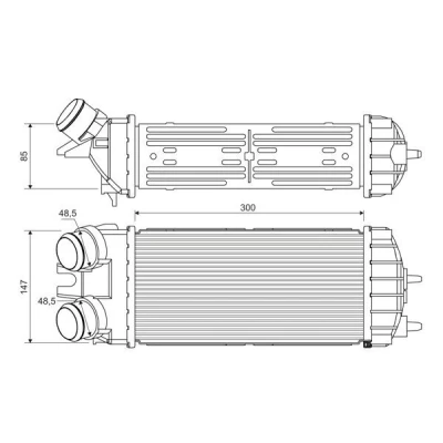 Imagen de VALEO 817706 Intercooler Aluminio sin sensor CITROËN: Berlingo / First I Furgón, Xsara Picasso, PEUGEOT: Partner Combispace