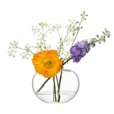 Imagen de LSA FW37 Florero Curvo (15 cm, 1 Unidad), Cristal soplado y Hecho a Mano