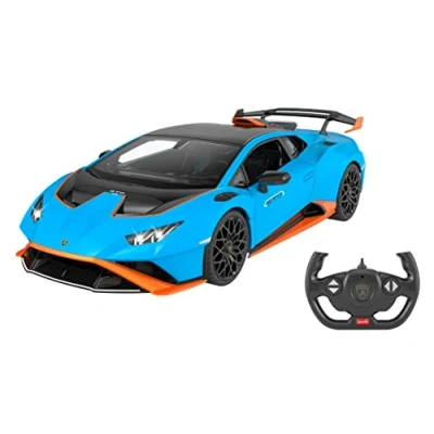 Imagen de JAMARA Lamborghini Huracán STO 1:14 2,4 GHz Licencia Oficial, Aprox. 1 Hora de Tiempo conducción, 11 km/h, Detalles Perfectamente ilustrados, Interior detallado, luz LED.
