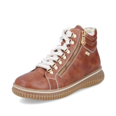 Imagen de Rieker RiekerTEX 74233 Botines para mujer con cordones, plantilla suelta, resistente al agua, Beige 24, 40 EU